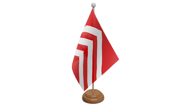 Glamorgan Small Flag with Wooden Stand
